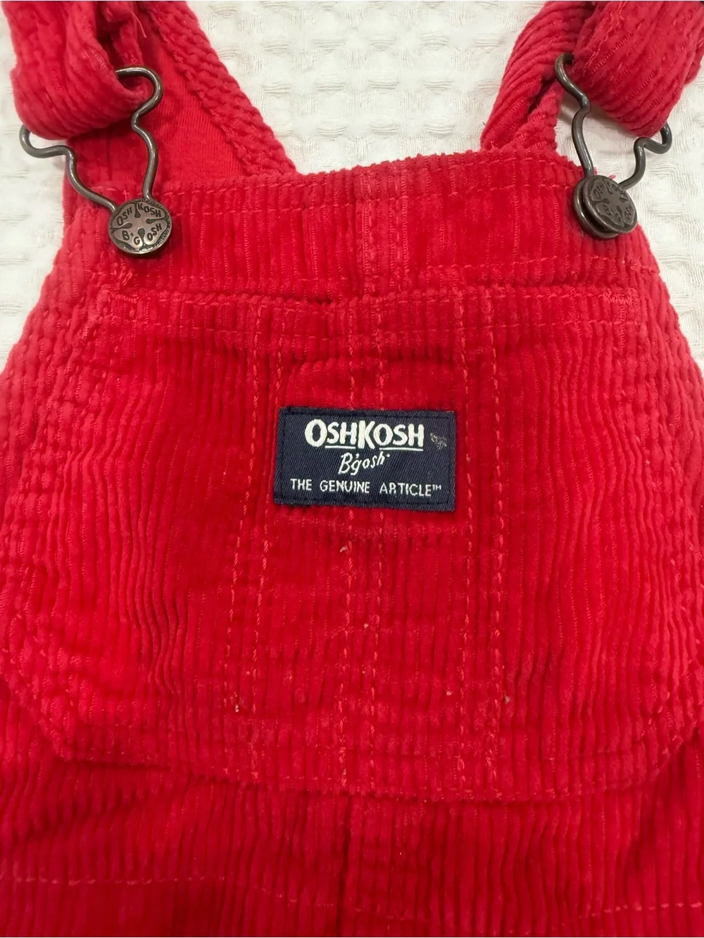 OshKosh B'gosh Bright Red Corduroy Overalls